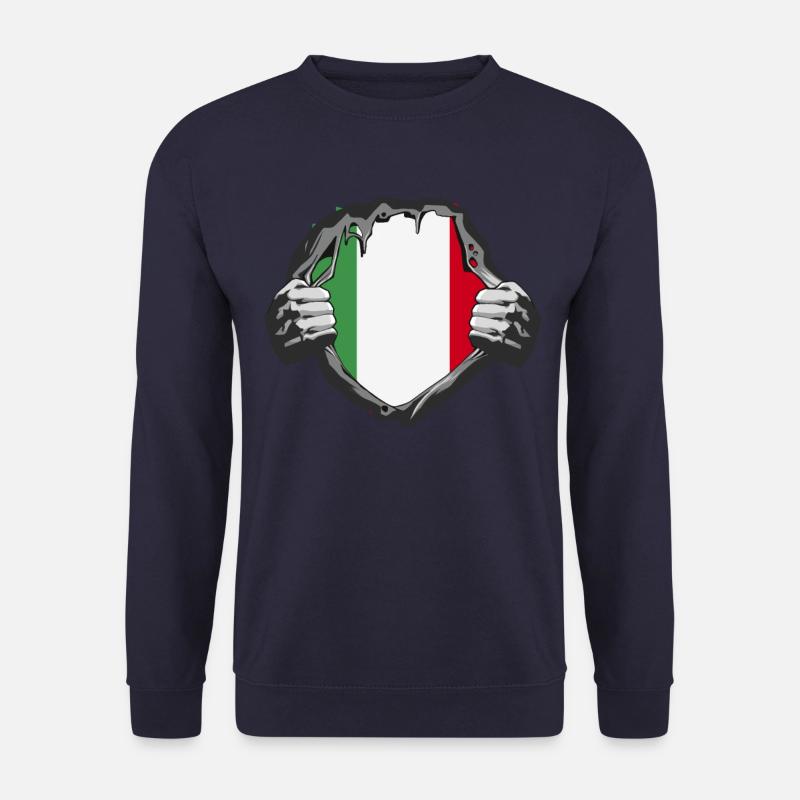 Italien Italiener Fahne - Unisex Pullover - Navy
