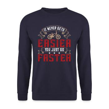 Funny Bike Cyclist Sayings Gift - Unisex Sweatshirt - navy - Front - Alina (178cm) & Michal (187cm)