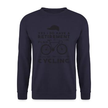 Funny cyclist sayings - Unisex Sweatshirt - navy - Front - Alina (178cm) & Michal (187cm)
