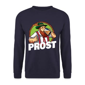 Prost - Deutsches Bier - Unisex Pullover - Navy - Vorne - Alina (178cm) & Michal (187cm)