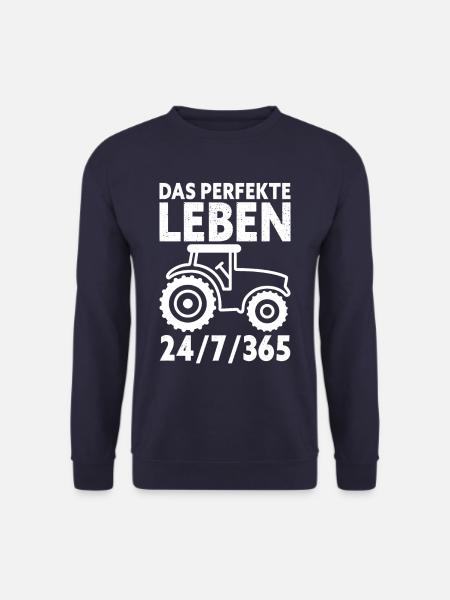 Landwirt Traktor Spruch - Landwirtschaft Bauer - Unisex Pullover - Navy