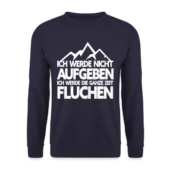 Wanderer Bergsteiger Spruch - Wander - Unisex Pullover - Navy - Vorne - Alina (178cm) & Michal (187cm)