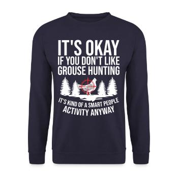 Collared Chicken Bird Grouse Hunting Chicken Hunter - Unisex Sweatshirt - navy - Front - Alina (178cm) & Michal (187cm)