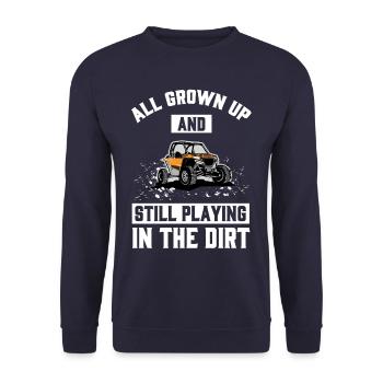 Playing In The Dirt UTV 4x4 Buggy SxS - Unisex Sweatshirt - navy - Front - Alina (178cm) & Michal (187cm)