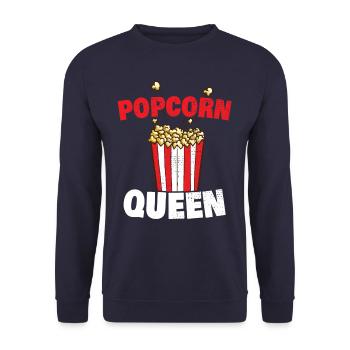 Popcorn Queen Cinema Lover Movie Night - Sweat-shirt Unisexe - marine - Devant - Alina (178cm) & Michal (187cm)