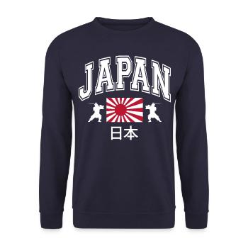 Japan - Unisex Sweatshirt - navy - Front - Alina (178cm) & Michal (187cm)
