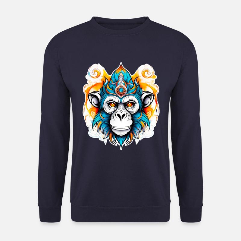 Monkey Stencil - Unisex Sweatshirt - navy