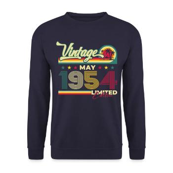 Millésime 1954 Cru 1954 70ème anniversaire 1954 - Sweat-shirt Unisexe - marine - Devant - Alina (178cm) & Michal (187cm)