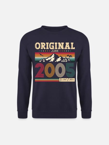 20. Geburtstag Original Juni 2005 Jahrgang 2005 - Unisex Pullover - Navy