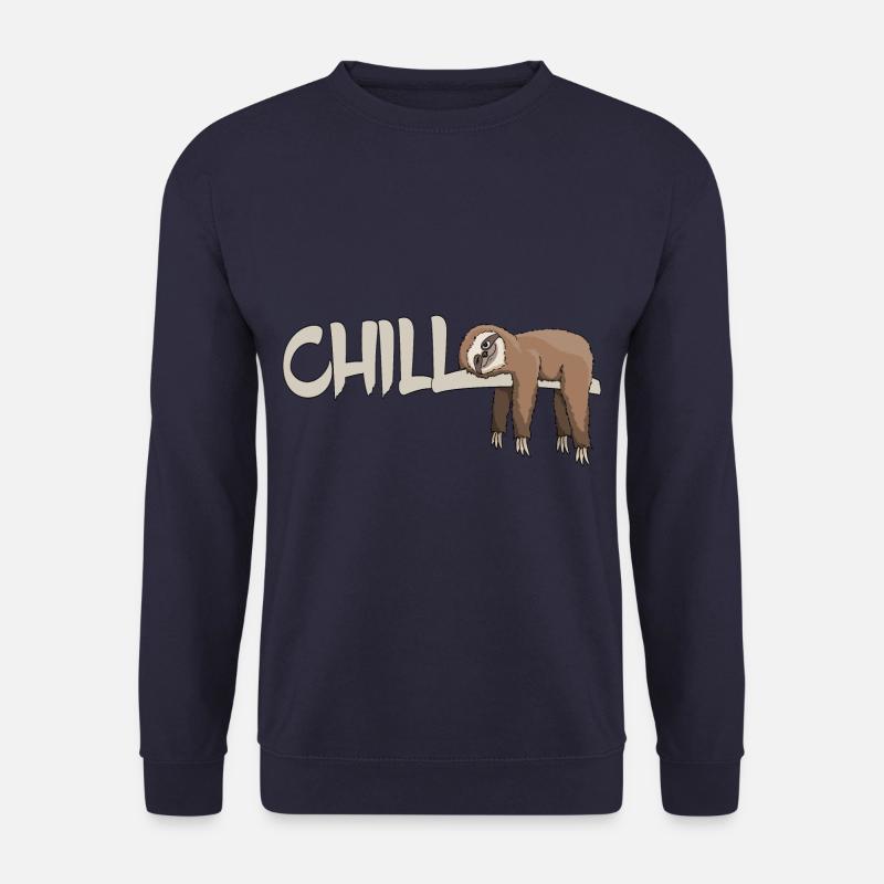 Chill Dein Leben sei faul Faultier hip Geschenk - Unisex Pullover - Navy