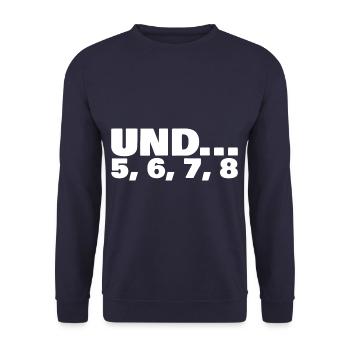 Tanzschule Tanzlehrer - Unisex Pullover - Navy - Vorne - Alina (178cm) & Michal (187cm)