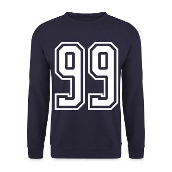 99 Number number - Unisex Sweatshirt - navy - Front - Alina (178cm) & Michal (187cm)