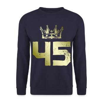 45 Couronne numérique - Sweat-shirt Unisexe - marine - Devant - Alina (178cm) & Michal (187cm)