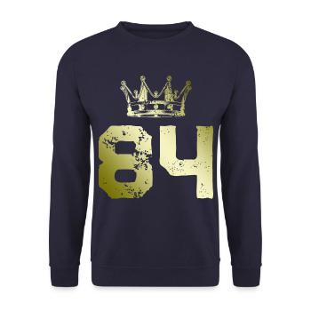 84 Couronne numérique - Sweat-shirt Unisexe - marine - Devant - Alina (178cm) & Michal (187cm)