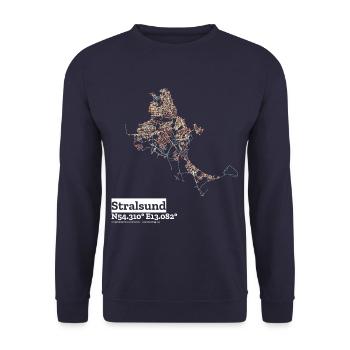 Stralsund Basic Pastels - Unisex Sweatshirt - navy - Front - Alina (178cm) & Michal (187cm)