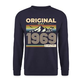 Original 1969 Vintage 1969 55th Birthday 1969 - Unisex Sweatshirt - navy - Front - Alina (178cm) & Michal (187cm)
