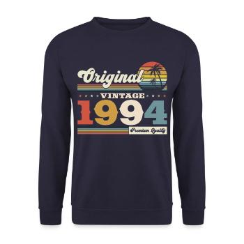 Original 1994 Vintage 1994 30th Birthday 1994 - Unisex Sweatshirt - navy - Front - Alina (178cm) & Michal (187cm)