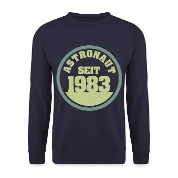 Astronaut born 1983 - Unisex Sweatshirt - navy - Front - Alina (178cm) & Michal (187cm)