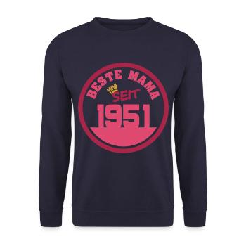 Jahr 1951 - Unisex Pullover - Navy - Vorne - Alina (178cm) & Michal (187cm)