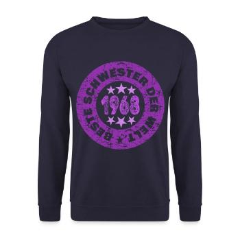 1968 1968 - Unisex Pullover - Navy - Vorne - Alina (178cm) & Michal (187cm)