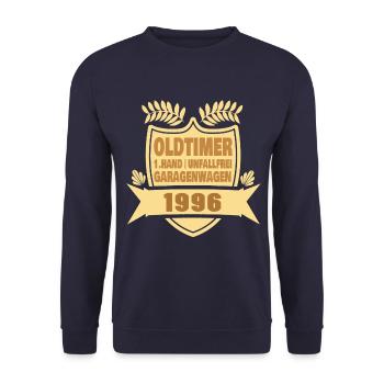 Oma 1996 - Unisex Pullover - Navy - Vorne - Alina (178cm) & Michal (187cm)