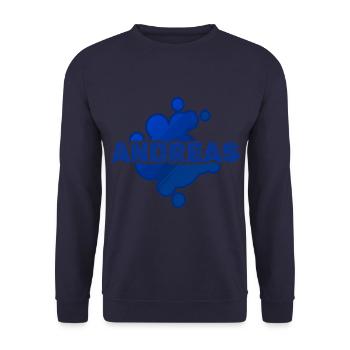 Baby Geburt Andreas - Unisex Pullover - Navy - Vorne - Alina (178cm) & Michal (187cm)