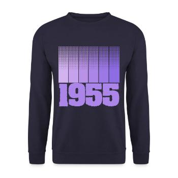 1955 1955 - Sweat-shirt Unisexe - marine - Devant - Alina (178cm) & Michal (187cm)