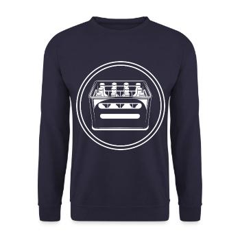 Beer crate, crate of beer - Unisex Sweatshirt - navy - Front - Alina (178cm) & Michal (187cm)