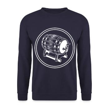 Beer Barrel Beer Brewery - Unisex Sweatshirt - navy - Front - Alina (178cm) & Michal (187cm)