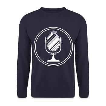 Mirror Icon Silhouette - Unisex Sweatshirt - navy - Front - Alina (178cm) & Michal (187cm)