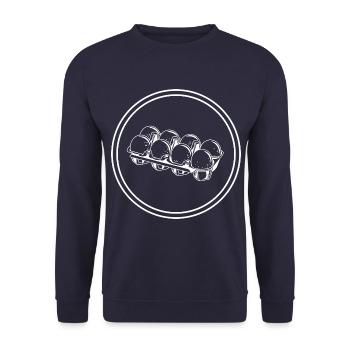 Eier symbol - Unisex Pullover - Navy - Vorne - Alina (178cm) & Michal (187cm)