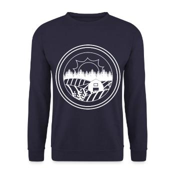 Farm Farmer - Unisex Sweatshirt - navy - Front - Alina (178cm) & Michal (187cm)