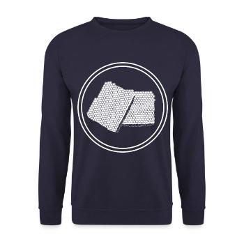 Imker Honig Wabe - Unisex Pullover - Navy - Vorne - Alina (178cm) & Michal (187cm)
