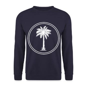 Palm Tree Icon - Unisex Sweatshirt - navy - Front - Alina (178cm) & Michal (187cm)