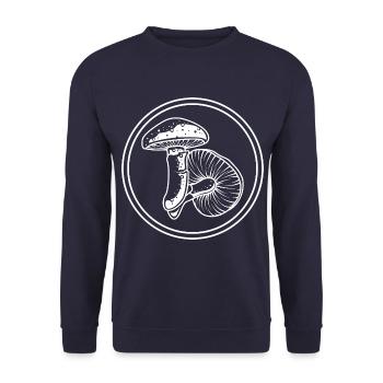 Icône Champignons - Sweat-shirt Unisexe - marine - Devant - Alina (178cm) & Michal (187cm)