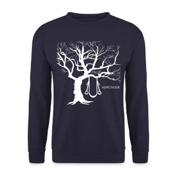 Schaukel 1 - Unisex Pullover - Navy - Vorne - Alina (178cm) & Michal (187cm)