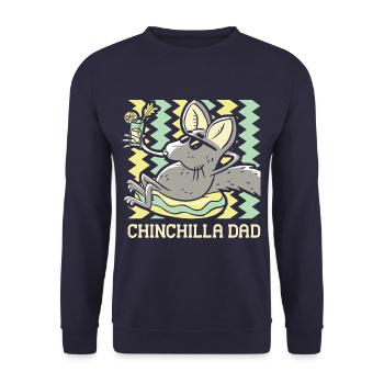 Chinchilla Papa - Sweat-shirt Unisexe - marine - Devant - Alina (178cm) & Michal (187cm)