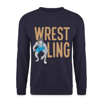 Wrestling Wrestler - Unisex Pullover - Navy - Vorne - Alina (178cm) & Michal (187cm)