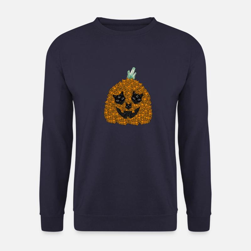 Cateye Pumkin - Unisex Pullover - Navy