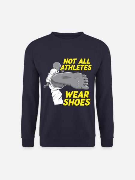 Not All Athletes Wear Shoes Funny Karate Martial - Unisex Sweatshirt - navy