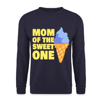 Maman de l’amateur de crème glacée Sweet One - Sweat-shirt Unisexe - marine - Devant - Alina (178cm) & Michal (187cm)