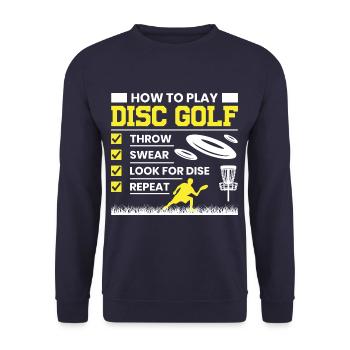 Comment jouer Disc Golf Funny Disc Golf Player - Sweat-shirt Unisexe - marine - Devant - Alina (178cm) & Michal (187cm)