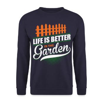 Hobby gardeners, fruit and vegetable gardeners - Unisex Sweatshirt - navy - Front - Alina (178cm) & Michal (187cm)