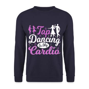 Tap Dancing Is My Cardio Funny Tap Dancer - Unisex Pullover - Navy - Vorne - Alina (178cm) & Michal (187cm)