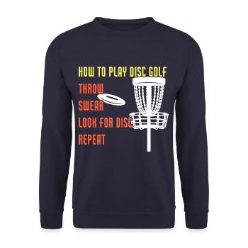 Comment jouer Disc Golf Funny Disc Golf Player - Sweat-shirt Unisexe - marine - Devant - Alina (178cm) & Michal (187cm)