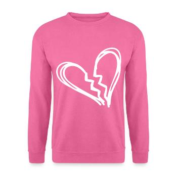 Gebrochenes Herz - Unisex Pullover - Pink - Vorne