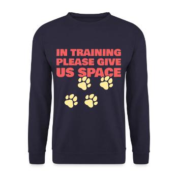 Funny Dog Trainer Agility Dog Training Give Us - Unisex Sweatshirt - navy - Front - Alina (178cm) & Michal (187cm)
