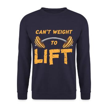 Impossible de soulever des poids pour soulever de l’haltérophilie amusante - Sweat-shirt Unisexe - marine - Devant - Alina (178cm) & Michal (187cm)