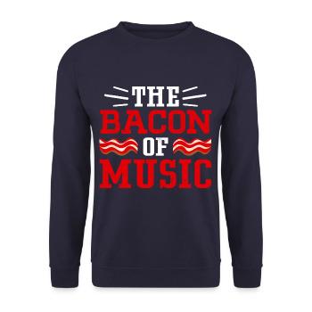 Le bacon de la musique Drôle de saxophone saxophoniste - Sweat-shirt Unisexe - marine - Devant - Alina (178cm) & Michal (187cm)