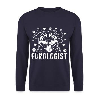 Drôle furologue Dog Groomer Puppy Stylist - Sweat-shirt Unisexe - marine - Devant - Alina (178cm) & Michal (187cm)